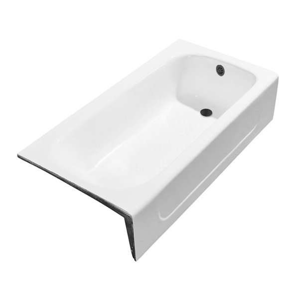 StreamlineBath 60" x 30" Alcove Soaking Porcelain Enameled Cast Iron